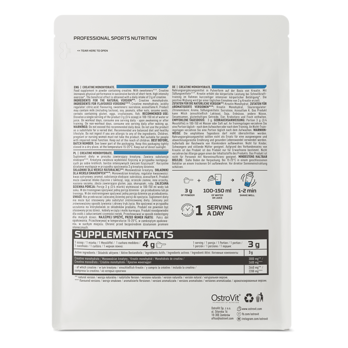 Creatină monohidrat Pure - OstroVit
